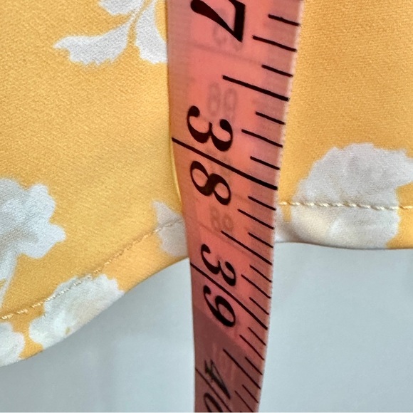 Butter Yellow Floral Cowl Neck Slip Dress Fairycore Small Abercrombie & Fitch - Picture 11 of 11